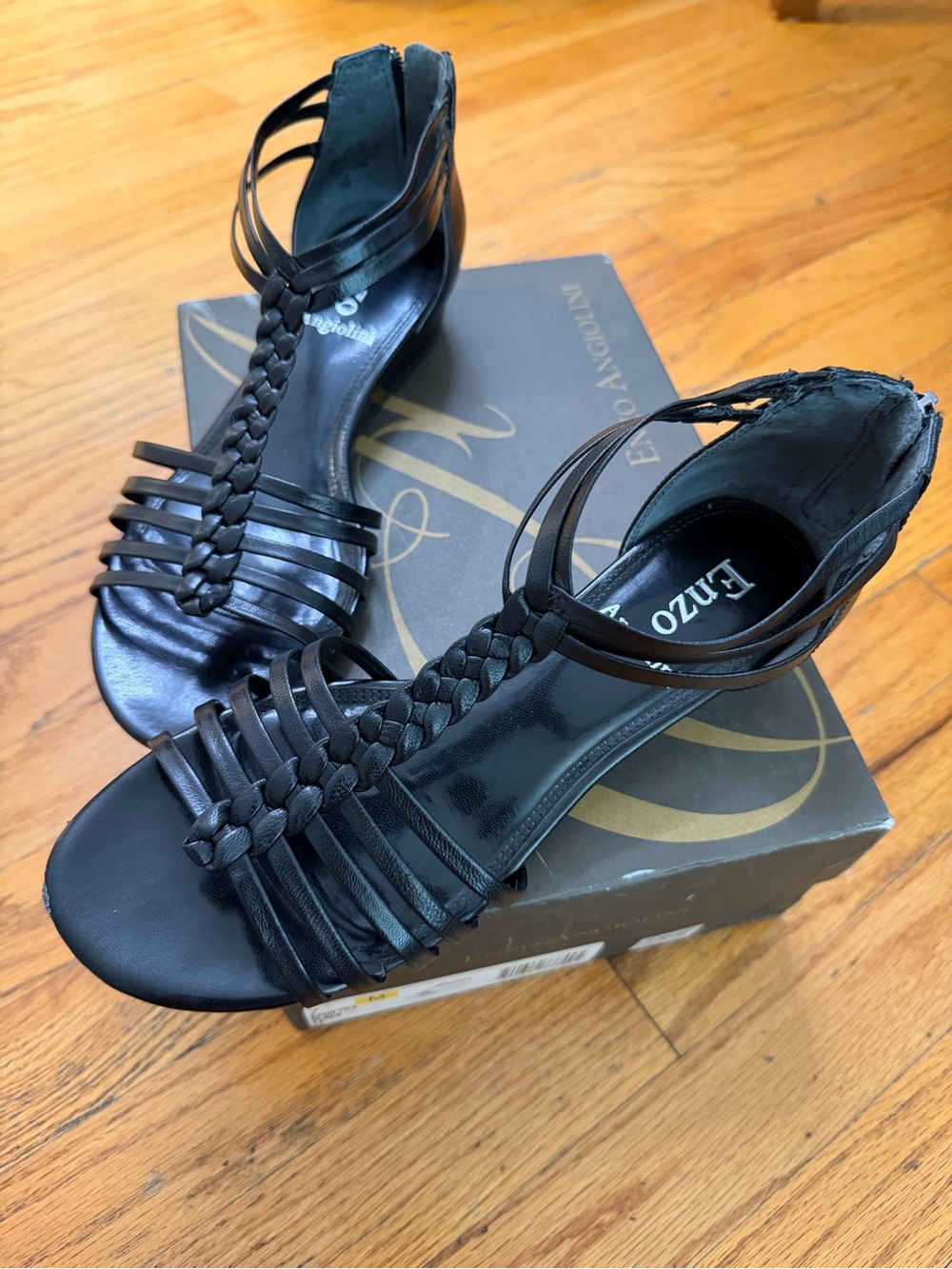 Black strappy sandals